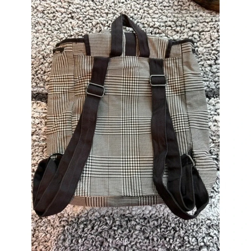 Women's Black & White Houndstooth Lulu Dharma Frasier‎ Backpack